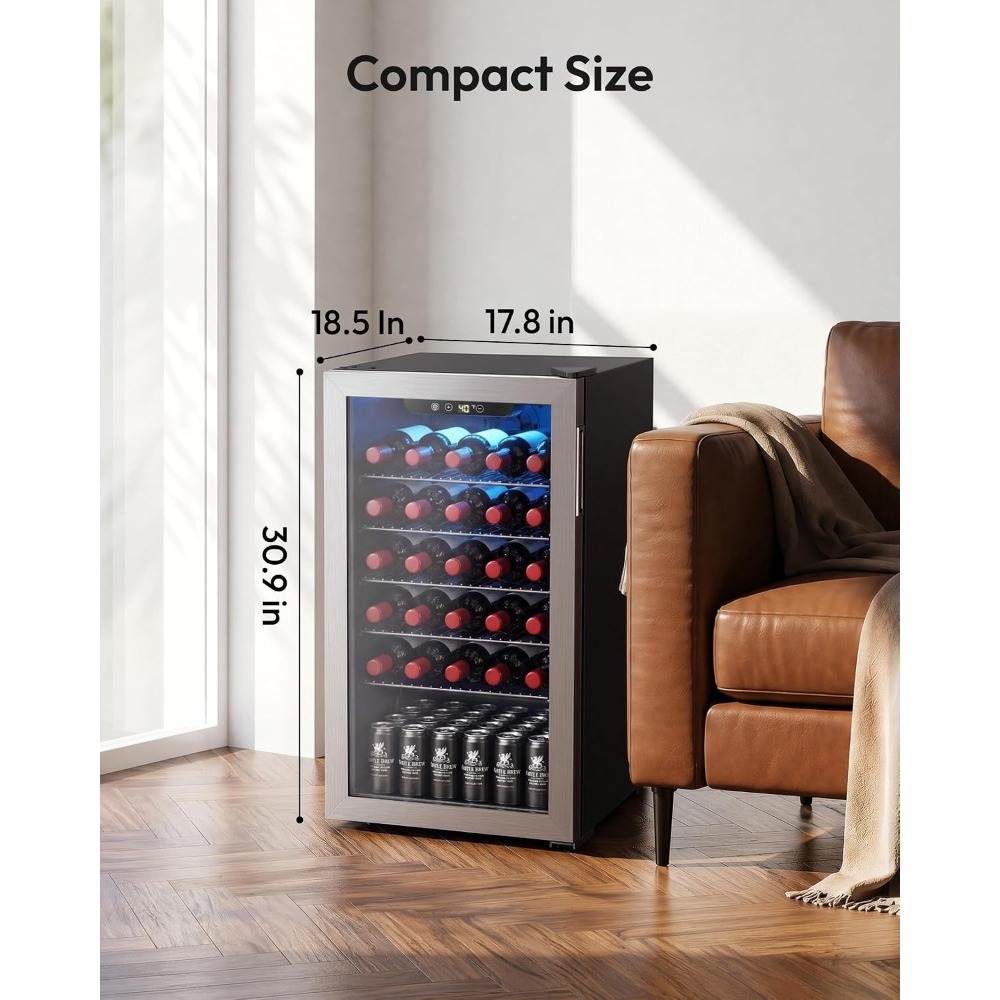 Wine Beer Fridge Small - 128 Kutu Kapasiteli Mini İçecek Buzdolabı,