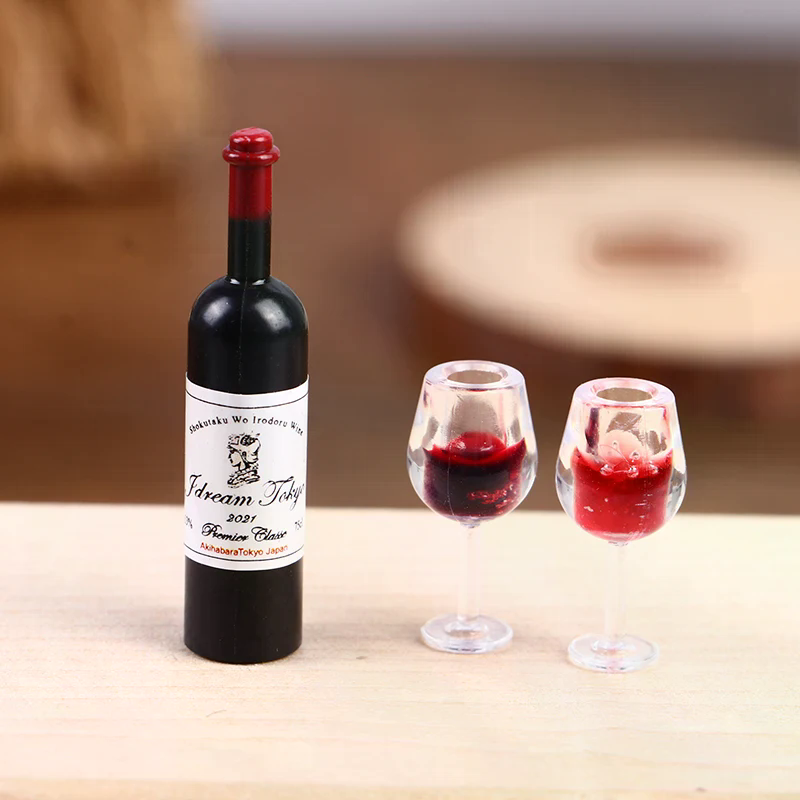 Wine Y Beer - 5 adet 1:12 Dollhouse Minyatür Şarap