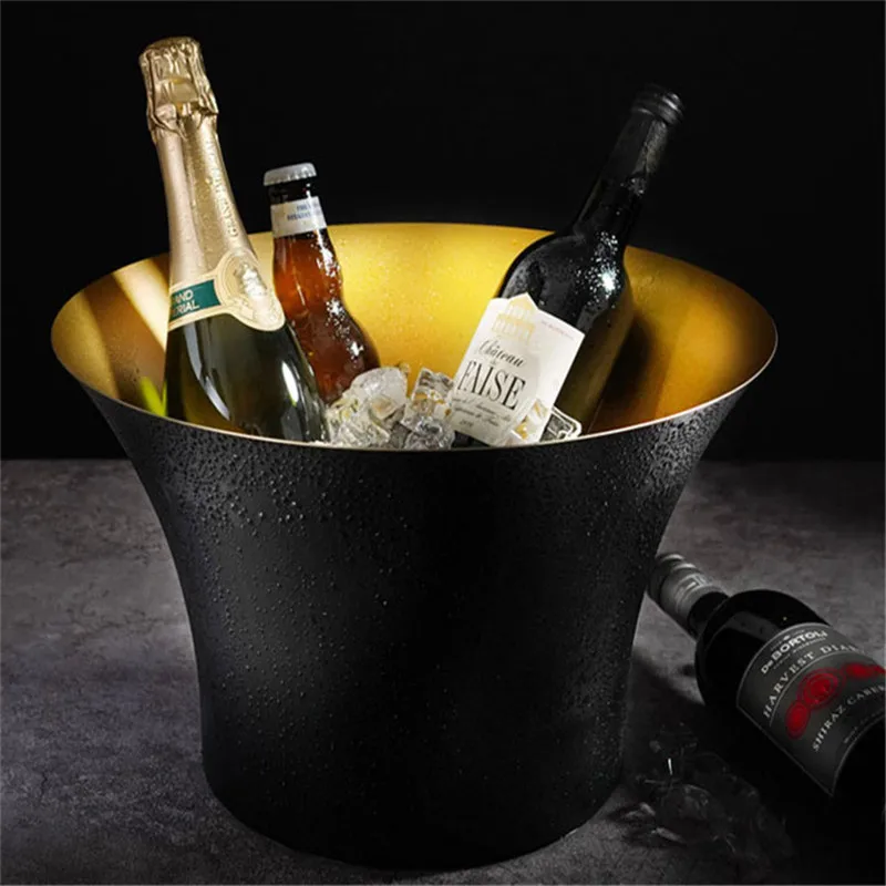 Ice Bucket Silver - Büyük şampanya bar kovası bira kovası
