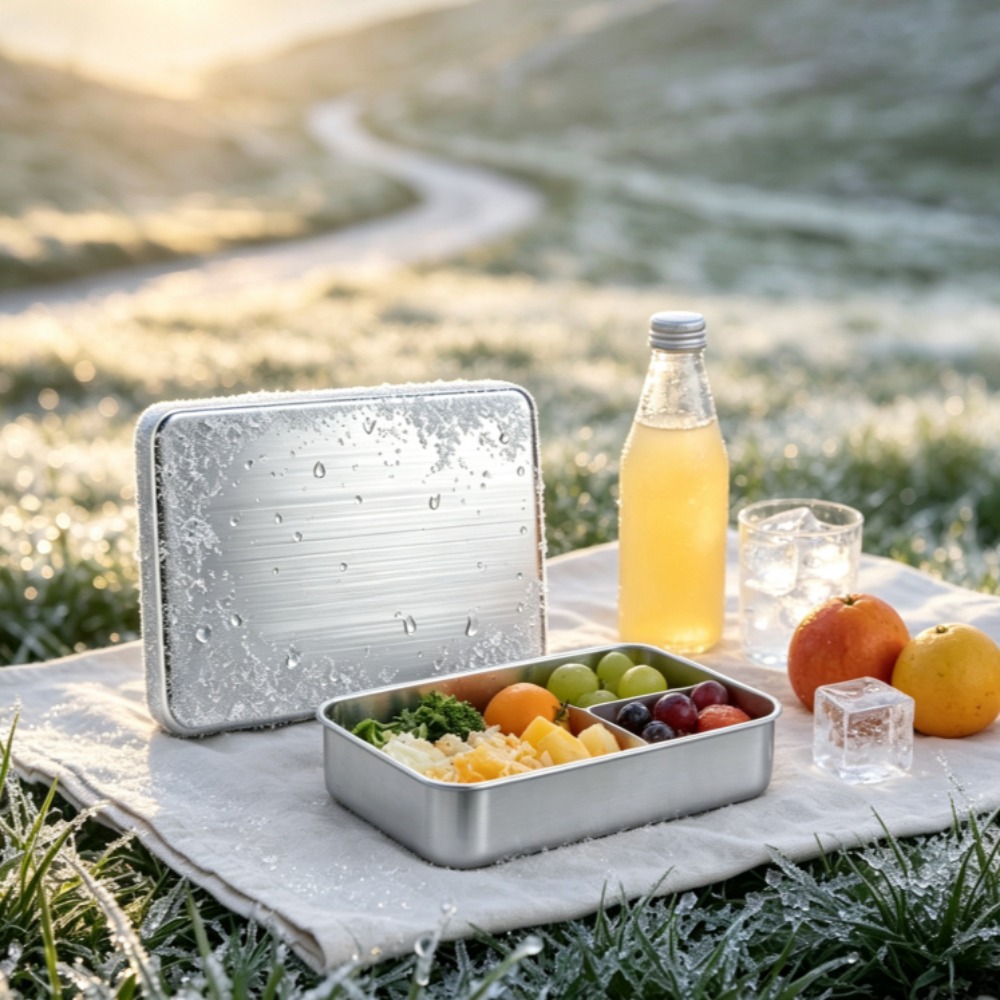 Ice Bucket Silver - Öğle Yemeği Kutuları için Buz Paketleri