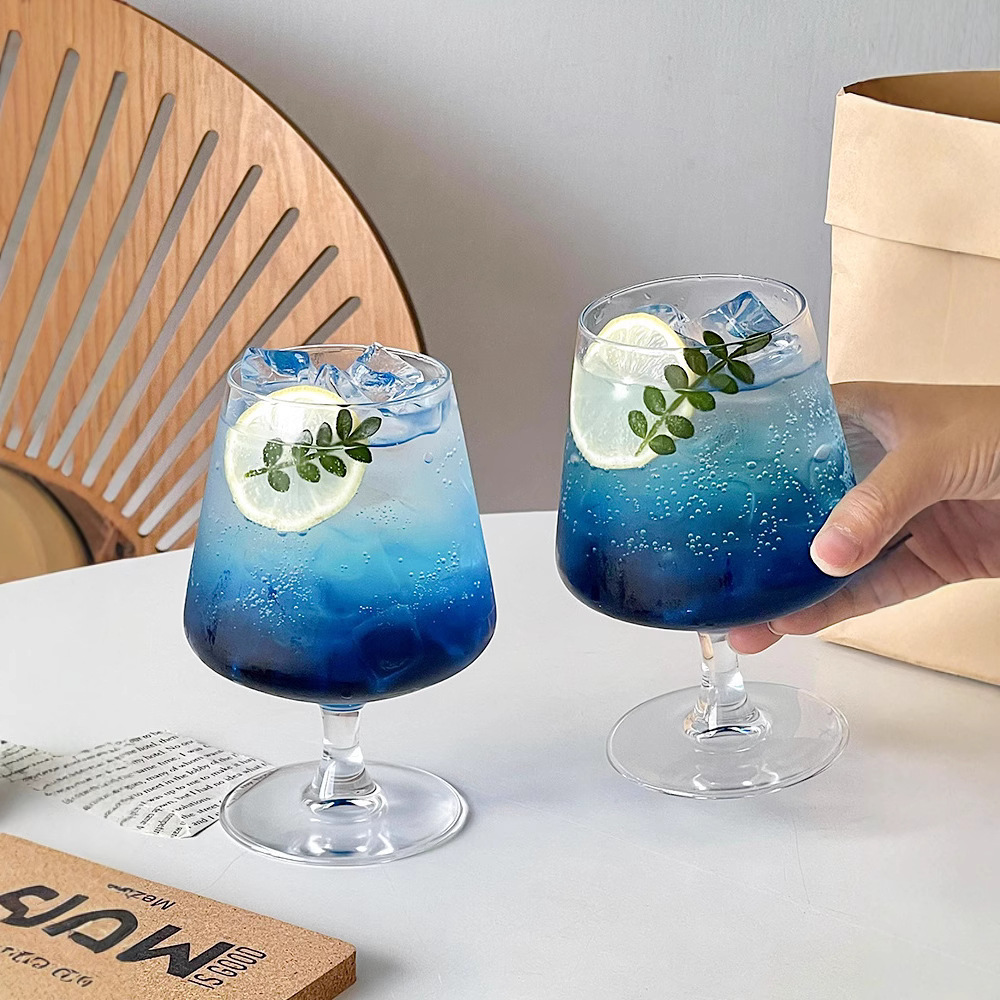 Wine Beer Foot - Şık Görünümlü Kısa Ayaklı Cam Bardak,