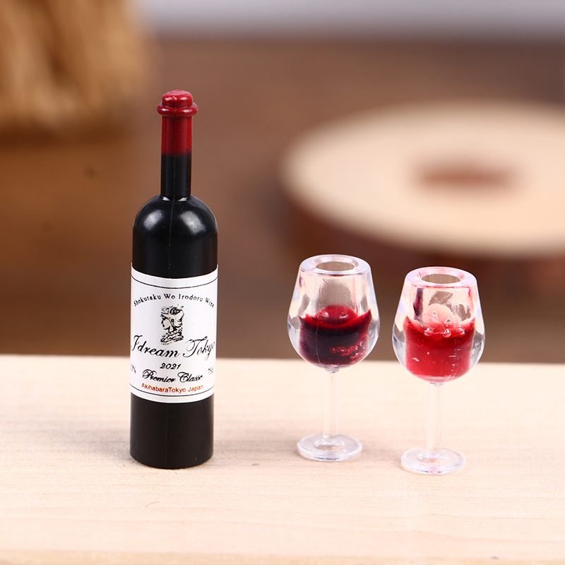 Wine Y Beer - 5 adet 1:12 Dollhouse Minyatür Şarap