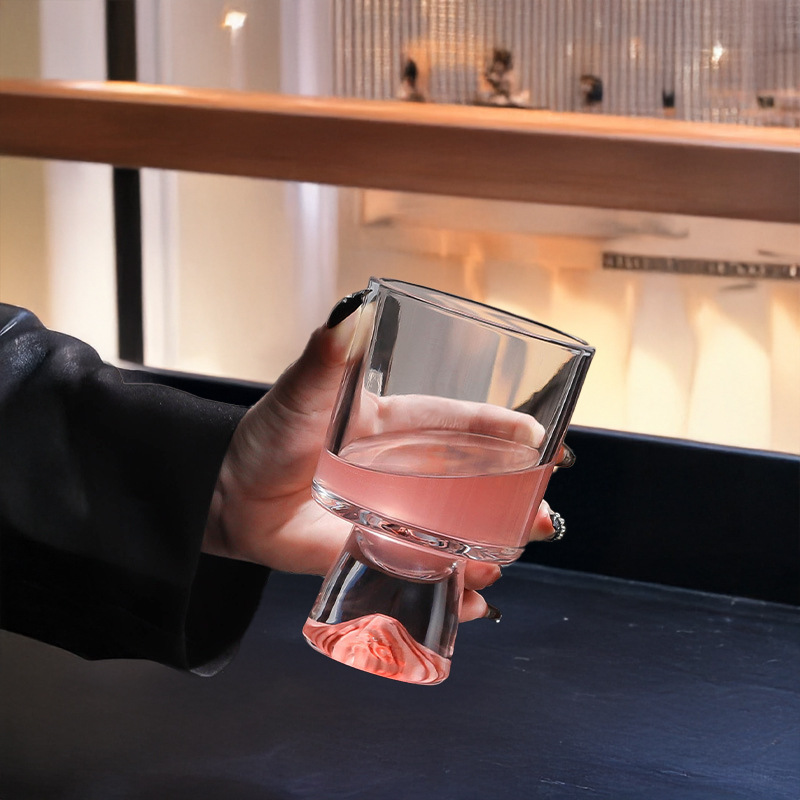 Wine Beer Foot - Pembe Dağ Cam Bardak, Üst Düzey