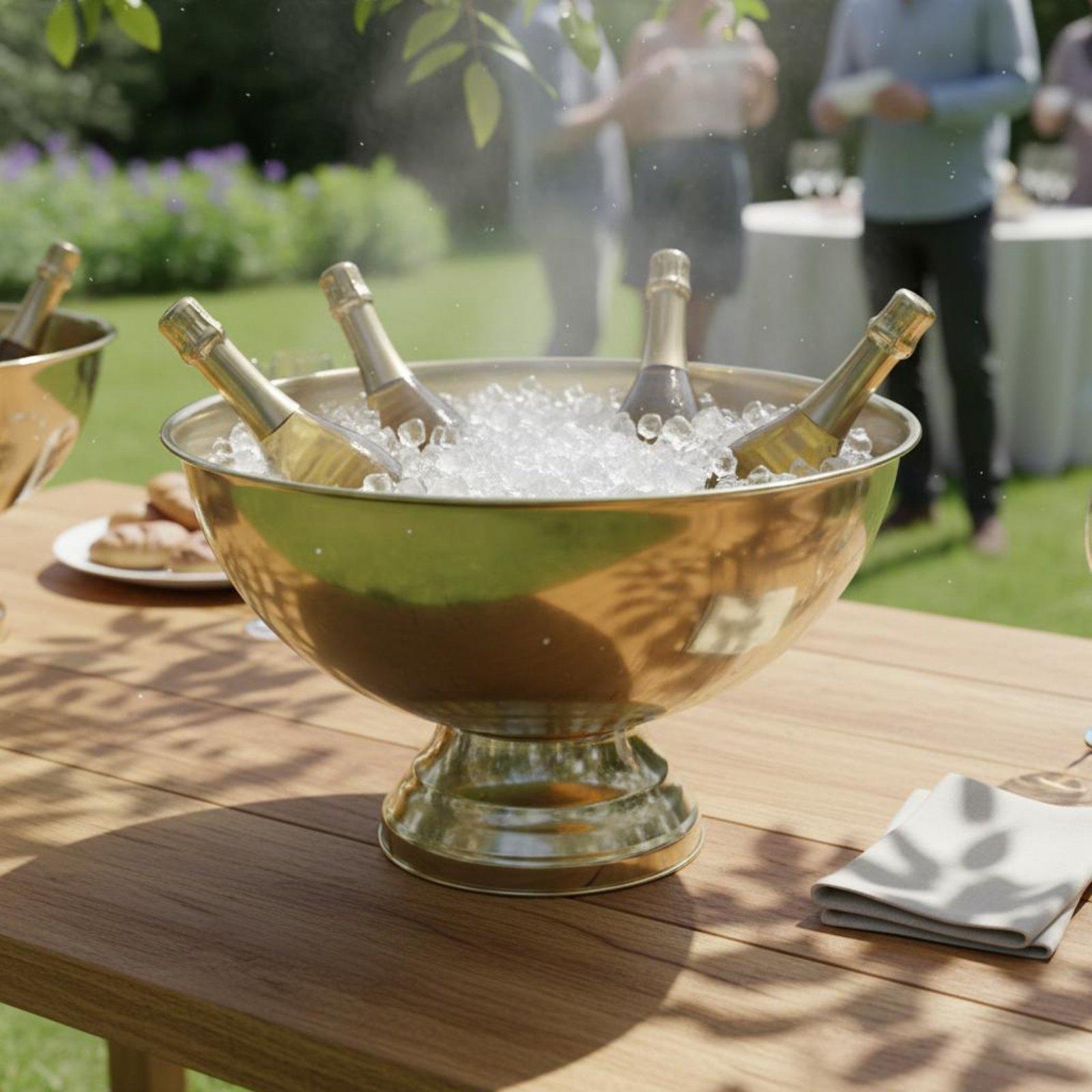 Ice Bucket Silver - Şampanya Servis Kasesi Gümüş Paslanmaz Çelik