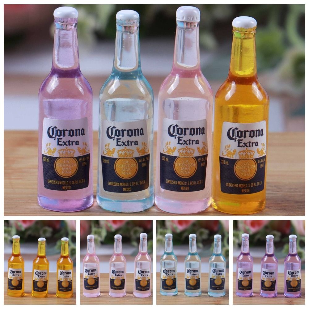 Wine Y Beer - 3 adet Simülasyon Şarap Şişesi Modeli