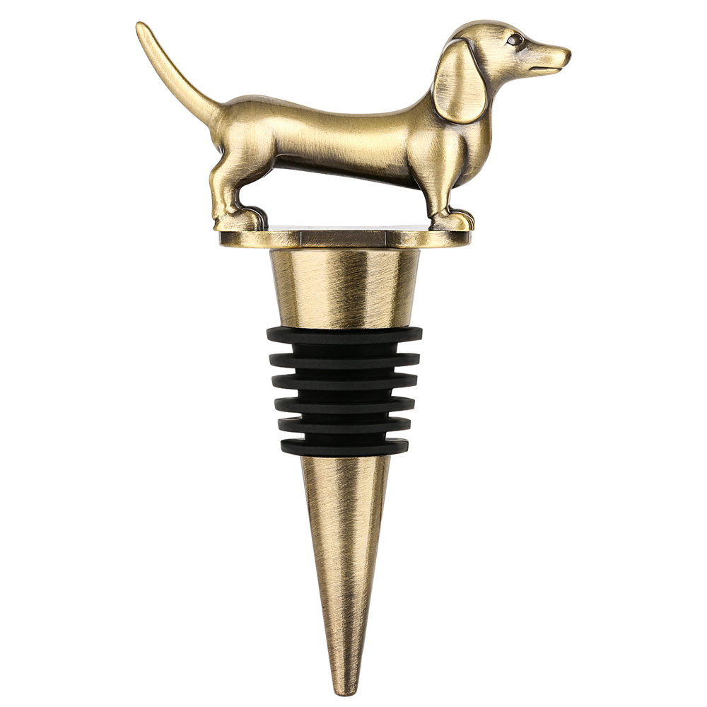 Wine Stopper Vacuum - Şarap Şişesi Tıpası Dachshund Köpek Dekorasyonu