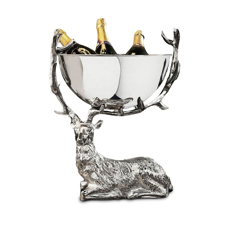 Ice Bucket Silver - Göz alıcı tasarıma sahip, gümüş kaplamalı