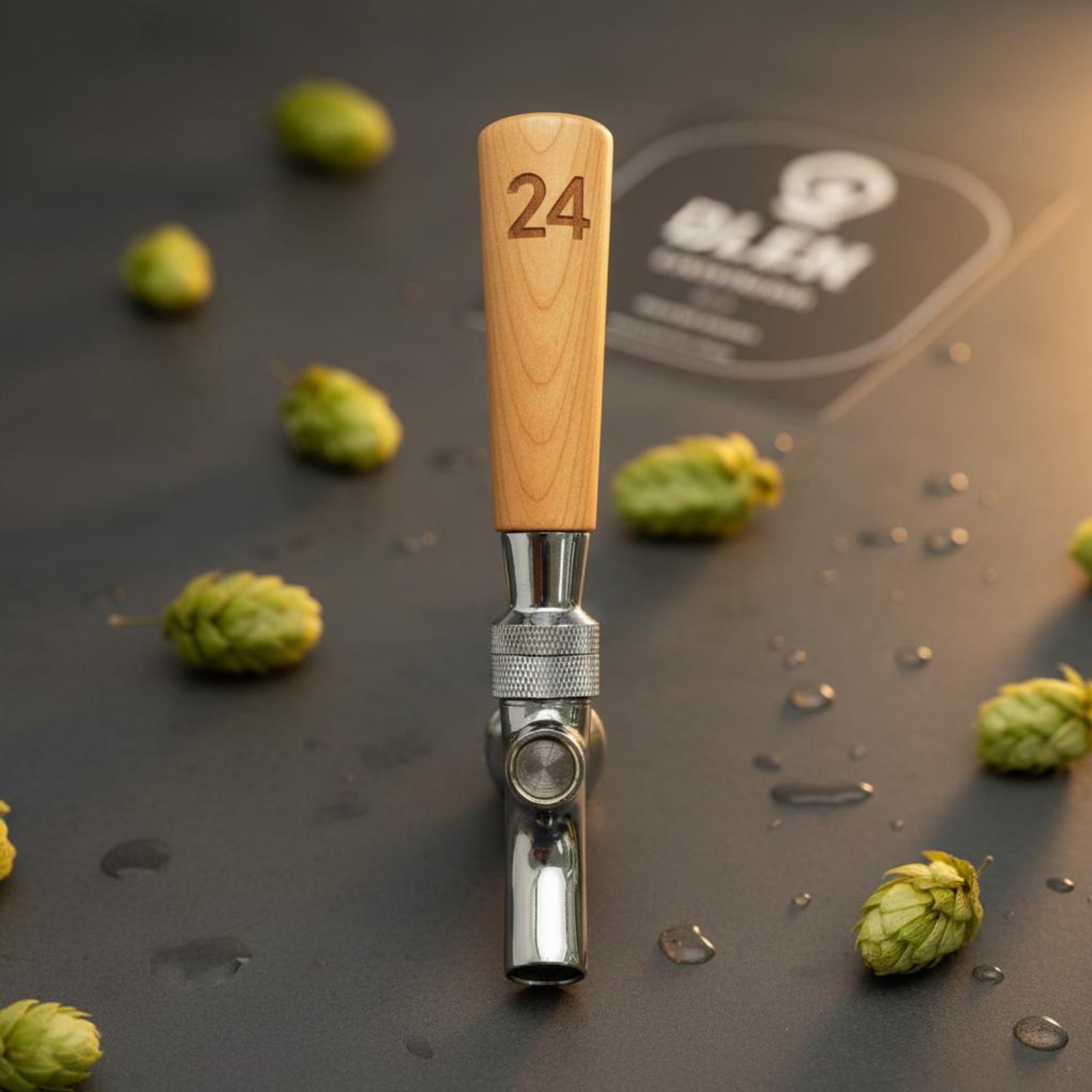 Wine Beer & More - Kısa Ahşap Bira Kolu Masif Ahşap