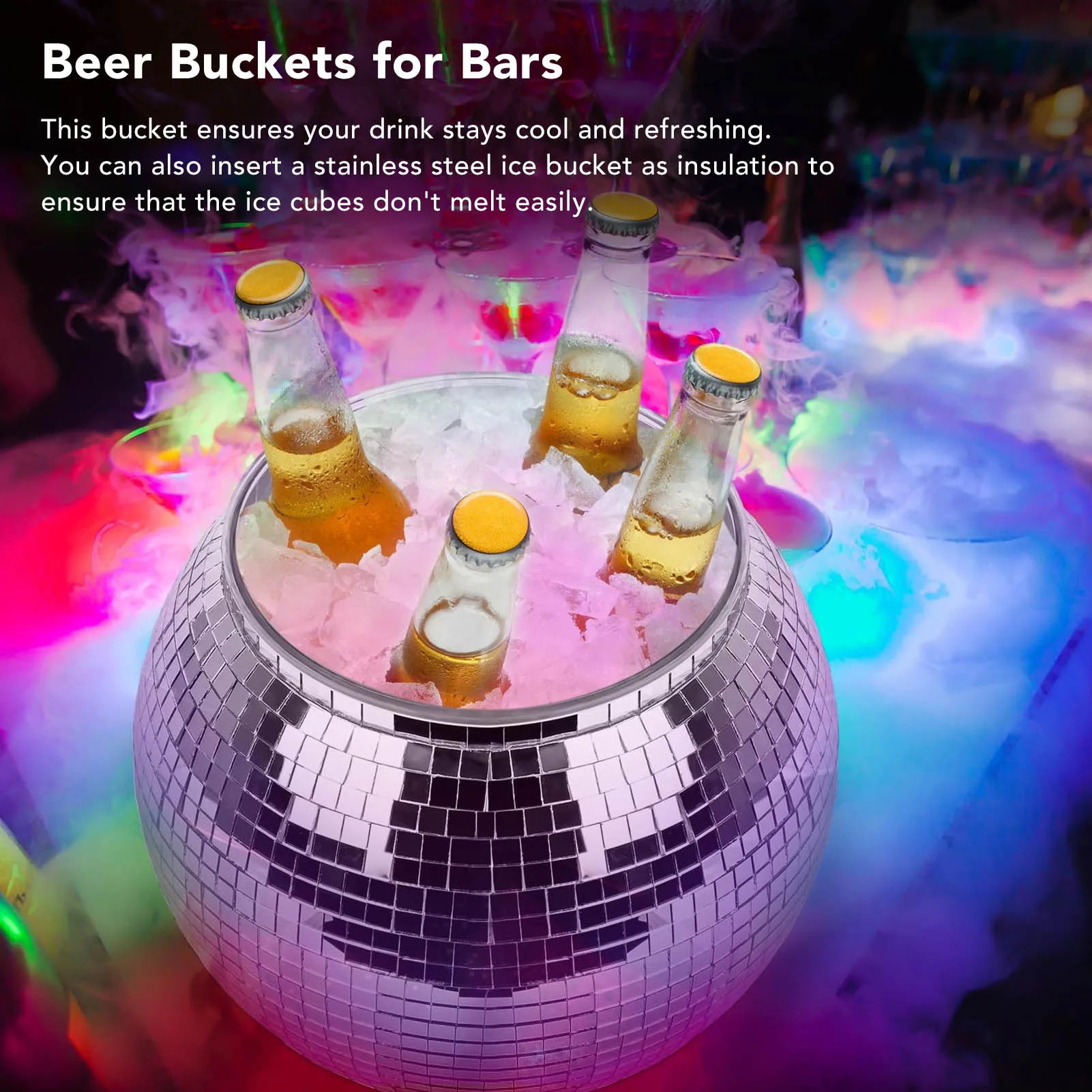 Disko Topu Buz Kovası Plastik  - Ice Bucket Silver incelemesi ve fiyatı