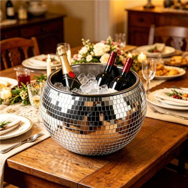 AA73 10 İnç Disko Topu Buz Kov - Ice Bucket Silver incelemesi ve fiyatı